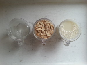 Zutaten für Porridge | Ingredients | Haferbrei 