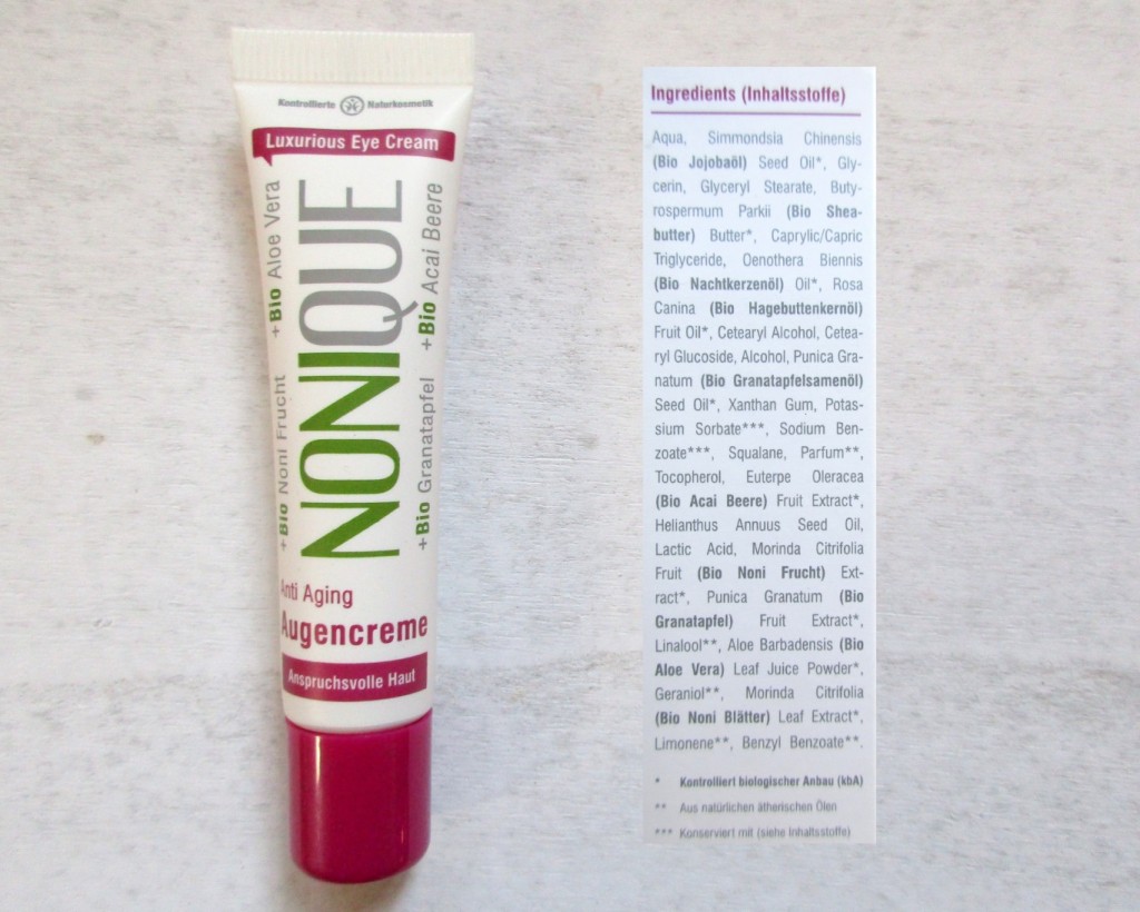 Nonique Naturkosmetik Anti Aging Augencreme im Test | Luxurous Eye Cream Erfahrungsbericht
